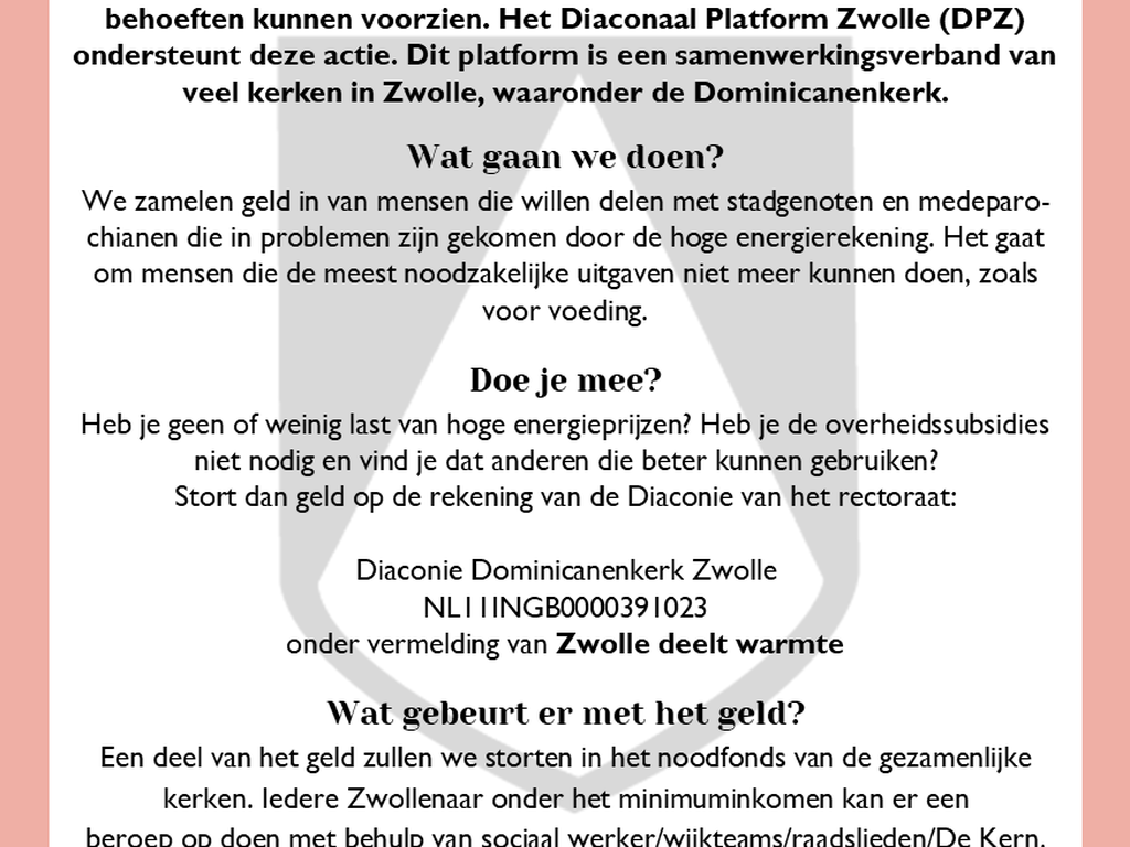 Actie: Zwolle geeft warmte