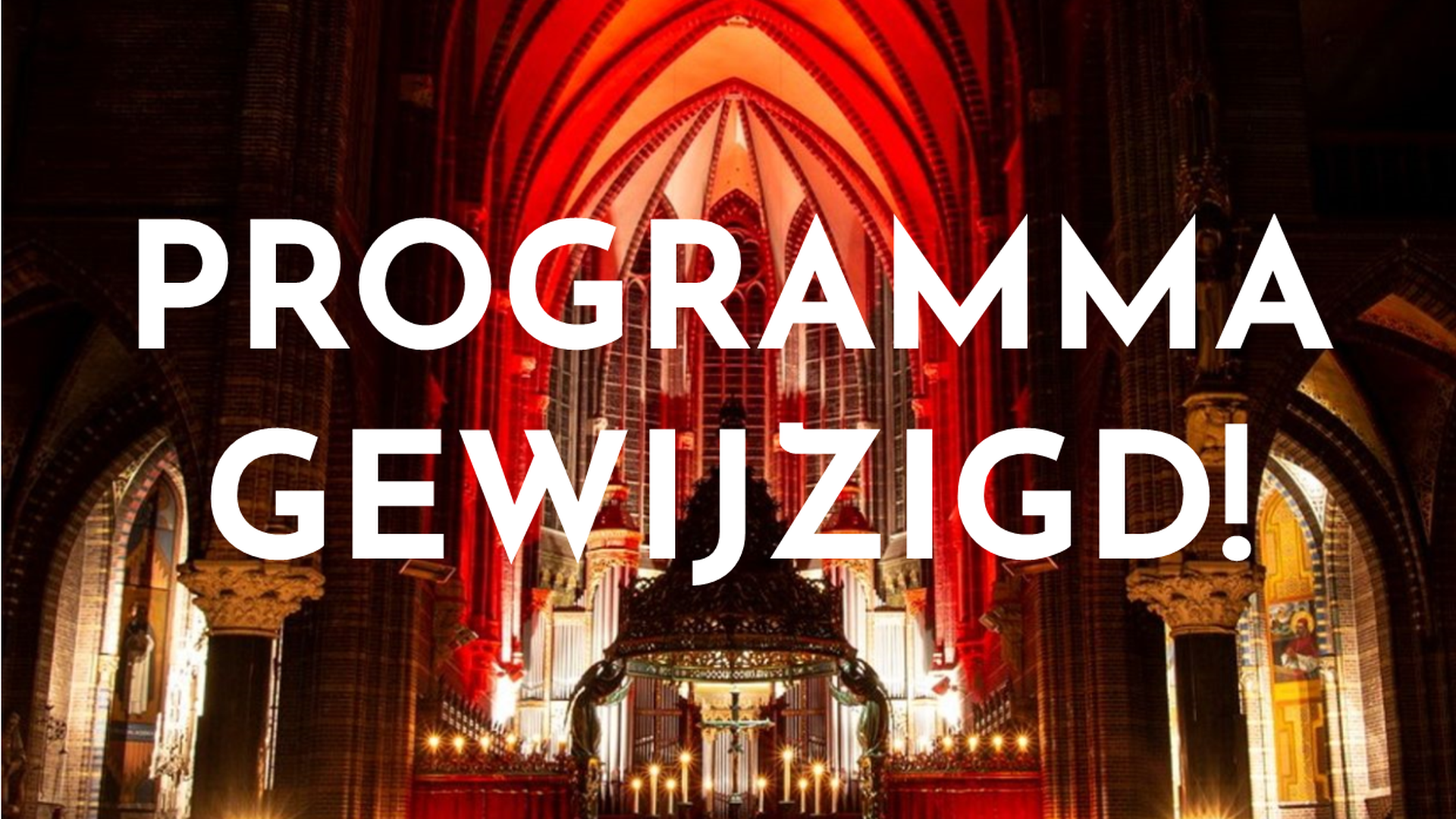 PROGRAMMA GEWIJZIGD - Concert bij kaarslicht