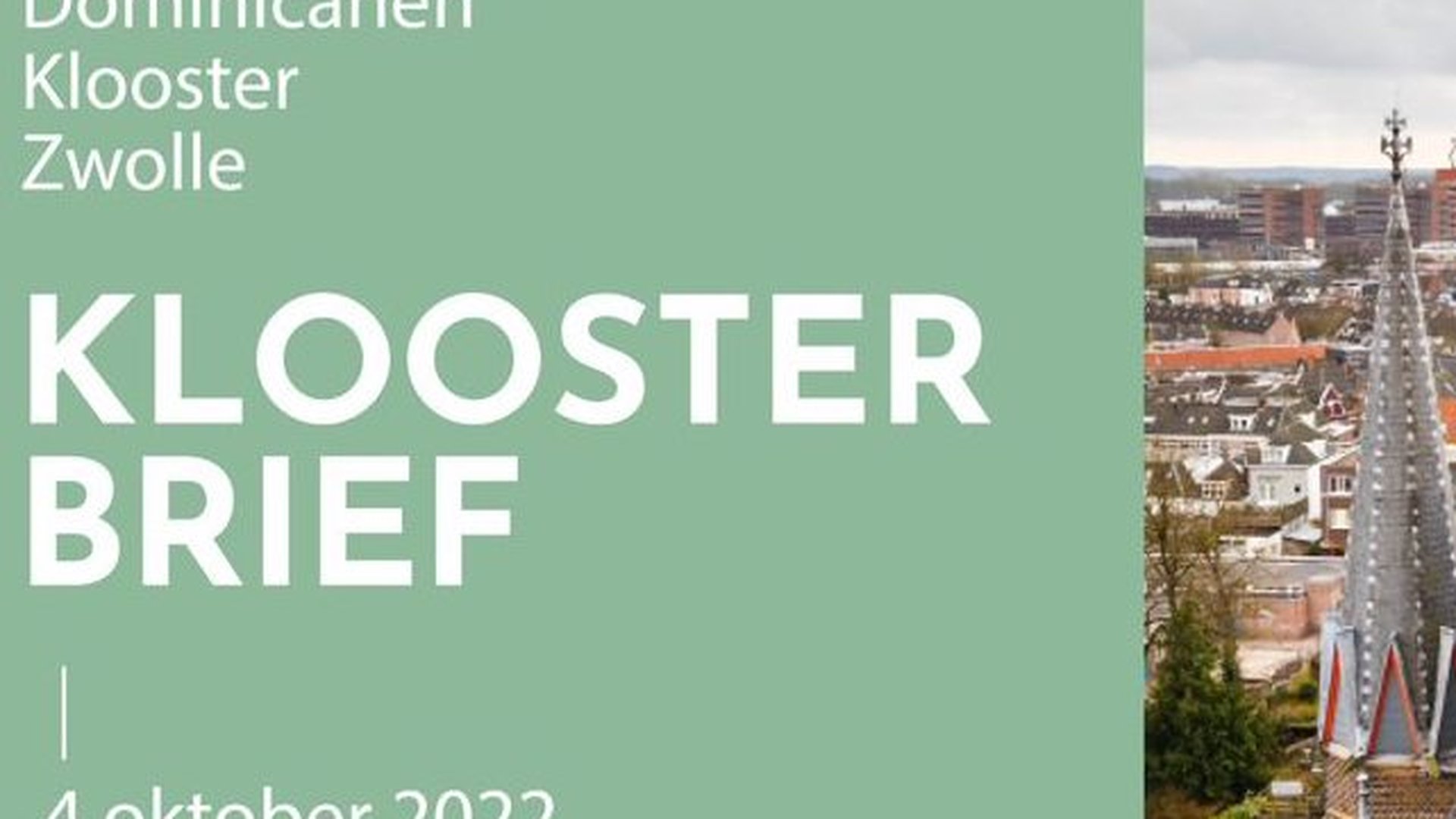Kloosterbrief 4 oktober 